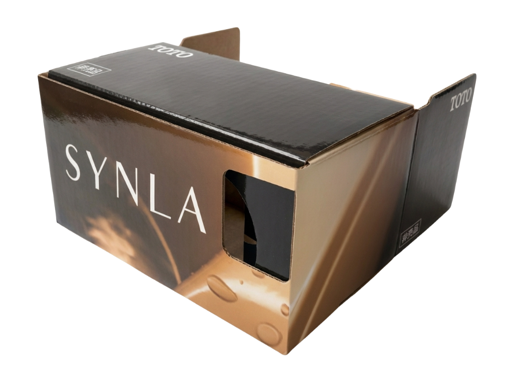 TOTO製品をVRで疑似体験できるコンテンツを公開。視聴用ゴーグルとしてオリジナルデザインのハコスコを制作